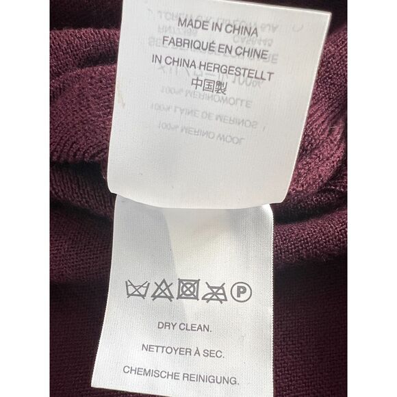 J Crew Women's Merino Wool V-Neck Sweater Drawstring Sleeves Cabernet Size XS - Picture 6 of 12